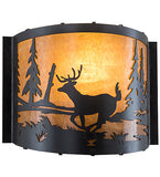 12"W Deer Wildlife Wall Sconce