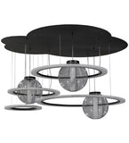 84"W Anillo Bola LED Cascading Contemporary Pendant