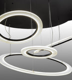 84"W Anillo Tilt LED Cascading Contemporary Pendant