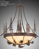 50"W Lodge Tall Pines Inverted Pendant