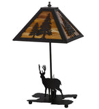 21"H Lone Deer W/Lighted Base Wildlife Table Lamp