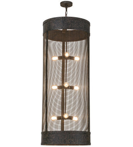 24"W Cilindro Cage 9 Lt Industrial Pendant