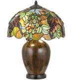 22"H Vinifera Stained Glass Table Lamp