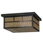 16"Sq Hyde Park Double Bar Mission Outdoor Flushmount