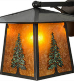 12"W Stillwater Tall Pine Solid Mount Outdoor Wall Sconce