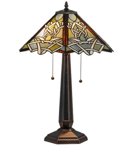 24.5"H Tiffany Glasgow Bungalow Table Lamp