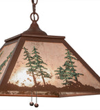 16"Sq Tall Pines Ceiling Pendant