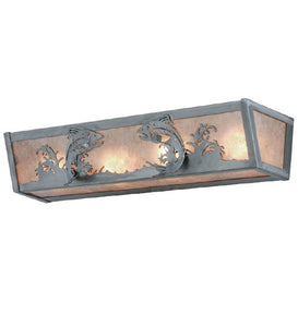 24"W Leaping Trout Vanity Light