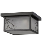 12"Sq Hyde Park Branches Outdoor Flushmount