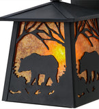 7"W Bear Outdoor Hanging Wall Sconce