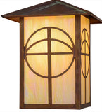 16"Sq Seneca Circle Cross Lantern Outdoor Pendant