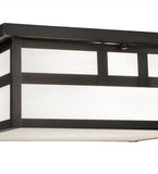 22"Sq Double Bar Mission Outdoor Flushmount
