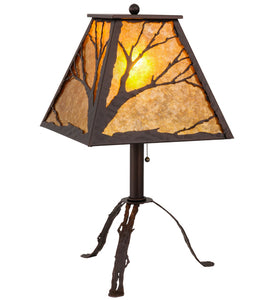 25"H Lodge Branches Table Lamp