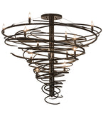 48"W Cyclone 14 Lt Contemporary Chandelier | Smashing Stained Glass & Lighting