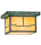 10"Sq Hyde Park Valley View Outdoor Flushmount