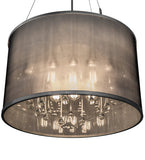 24"W Cilindro Shimmer Glam Contemporary Pendant