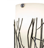 5"W Twigs Overlay  Contemporary Lodge Wall Sconce