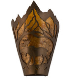 8"W Moose at Dawn Wildlife Left Wall Sconce