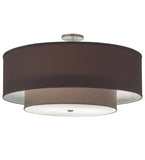 30"W Cilindro Textrene Two Tier Contemporary Pendant