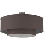 30"W Cilindro Textrene Contemporary Two Tier Pendant