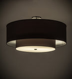 30"W Cilindro Textrene Two Tier Contemporary Pendant