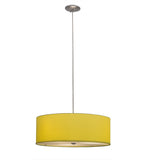 23"W Cilindro Play Yellow Linen Textrene Modern Pendant | Smashing Stained Glass & Lighting