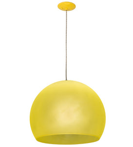 20"W Bola Play Contemporary Glam Yellow Pendant