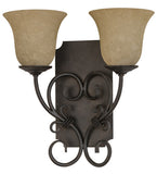 14"W Thierry 2 Lt Victorian Lodge Wall Sconce