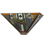 16"W Prairie Wheat Stained Glass Southwest Wall Sconce