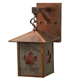 7"W Seneca Maple Leaf Hanging Outdoor Wall Sconce