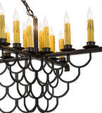 71"L Picadilly 23 Lt Contemporary Lodge Oblong Chandelier