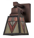 5"W Otero Mission Stained Glass Wall Sconce