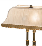12.5"W Templeton Contemporary Fabric Brass Bar Light