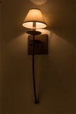 7"W Bechar W/Fabric Shade Traditional Wall Sconce