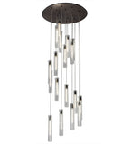 36"W Cilindro 18 LT Modern Cascading Pendant