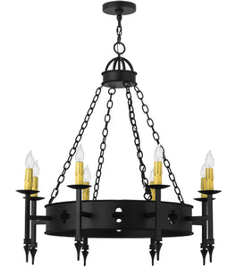 38"W Sabrina 8 Lt Gothic Chandelier | Smashing Stained Glass & Lighting