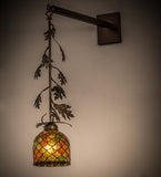 6"W Oak Leaf & Acorn Hanging Wall Sconce