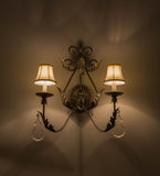 21"W French Elegance 2 Lt Victorian Glam Wall Sconce