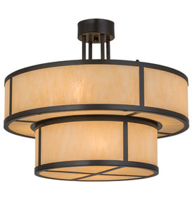 24"W Jayne 2 Tier Modern Pendant