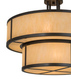 24"W Jayne 2 Tier Modern Pendant