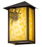 7"W Seneca Winter Pine Outdoor Wall Sconce