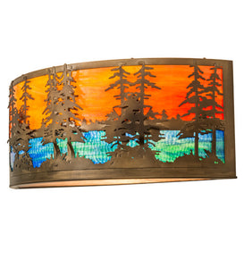  30"W Tall Pines Wall Sconce