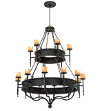 60"W Gina 18 Lt Two Tier Gothic Chandelier