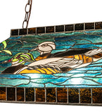 39"L Wood Ducks Tiffany Wildlife Island/Billiard Oblong Pendant