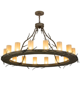 48"W Loxley Branches 16 Lt Lodge Chandelier