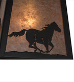 7"Sq Running Horse Lantern Pendant