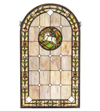 23"W X 40"H Lamb of God Stained Glass Window