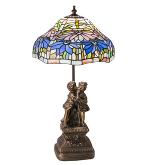 23"H Tiffany Poinsettia Accent Lamp