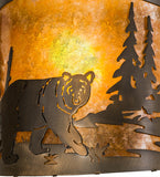 11"W Northwoods Wildlife Lone Bear Wall Sconce