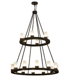 42"W Loxley 18 Lt Two Tier Modern Chandelier